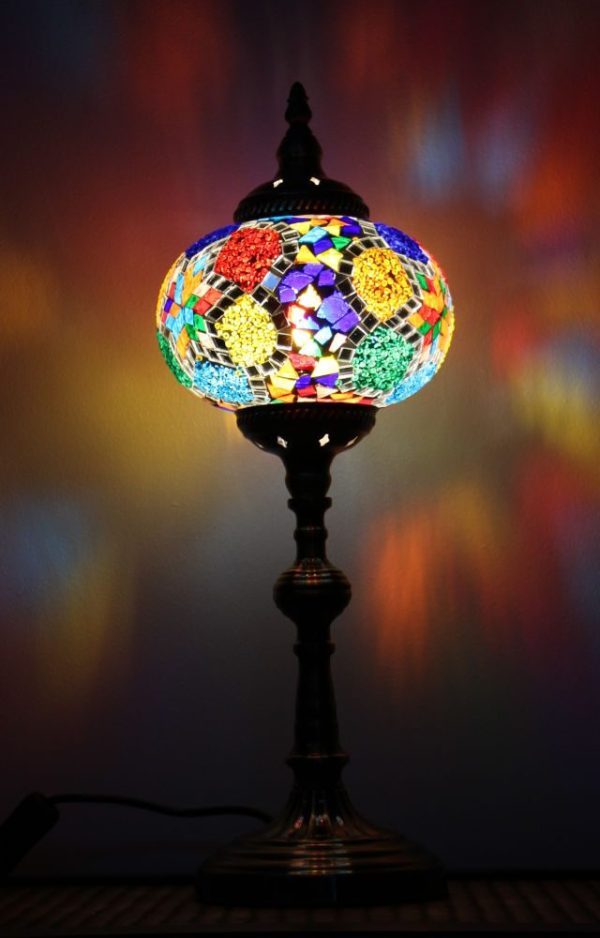 Turkish Mosaic Table Lamp XLarge Mosaic Shattered Star