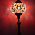 Turkish Mosaic Table Lamp XLarge Red