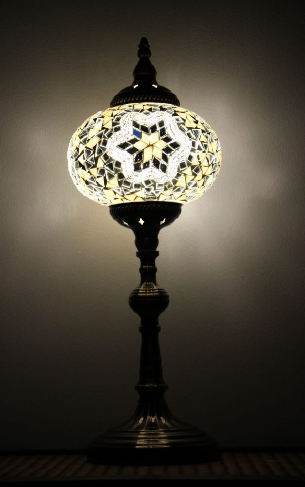 Turkish Mosaic Table Lamp XLarge White