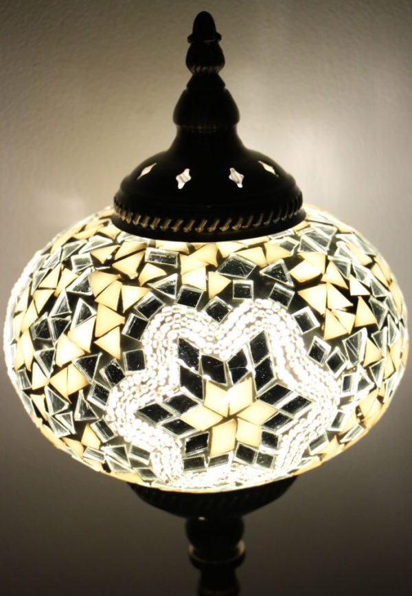 Turkish Mosaic Table Lamp XLarge White