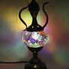 Turkish Mosaic Medium Teapot Table Lamp Cracked Rainbow - 37cm