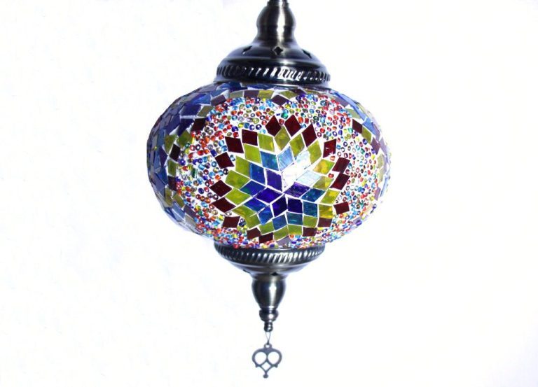 Turkish Mosaic Hanging Lamp Medium Mosaic Fire Ball - Nirvana