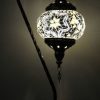 Turkish Mosaic Swan Table Lamp White