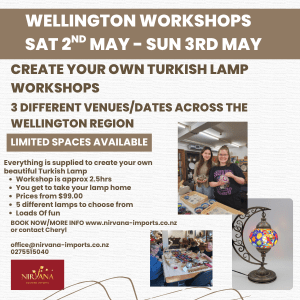 Create Your Own Turkish Lamp Workshops Wellington