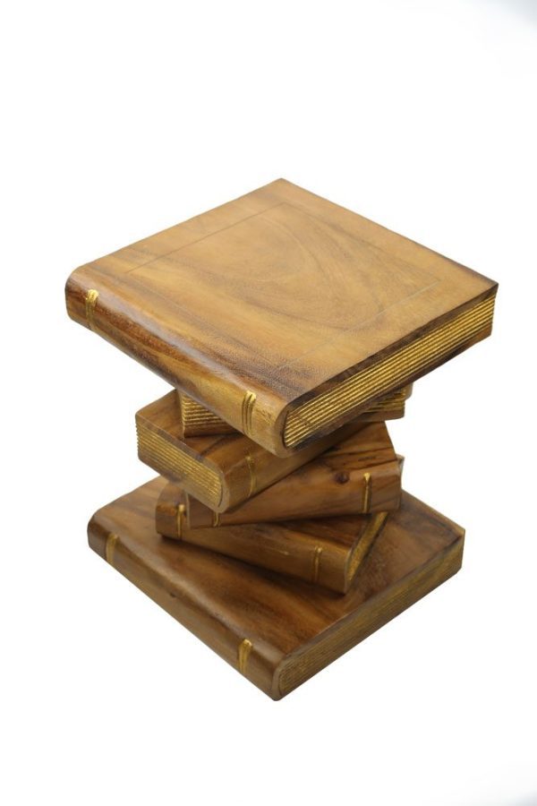 Wooden Book Table Golden