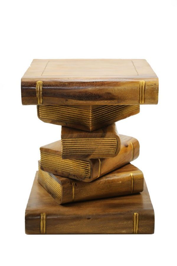 Wooden Book Table Golden