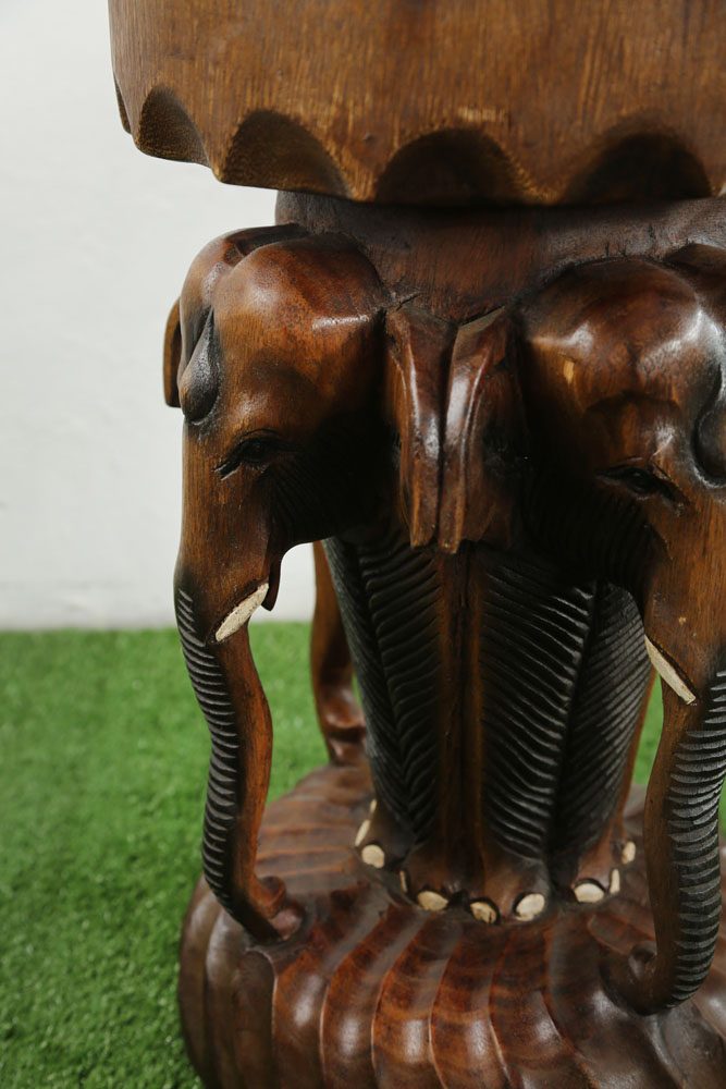 wooden elephant table - nirvana eastern imports