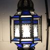 Moroccan Cage Lantern Blue - Medium