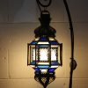 Moroccan Cage Lantern Blue - Small