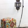 Moroccan Wrought Iron Lamp Stand 1.4m