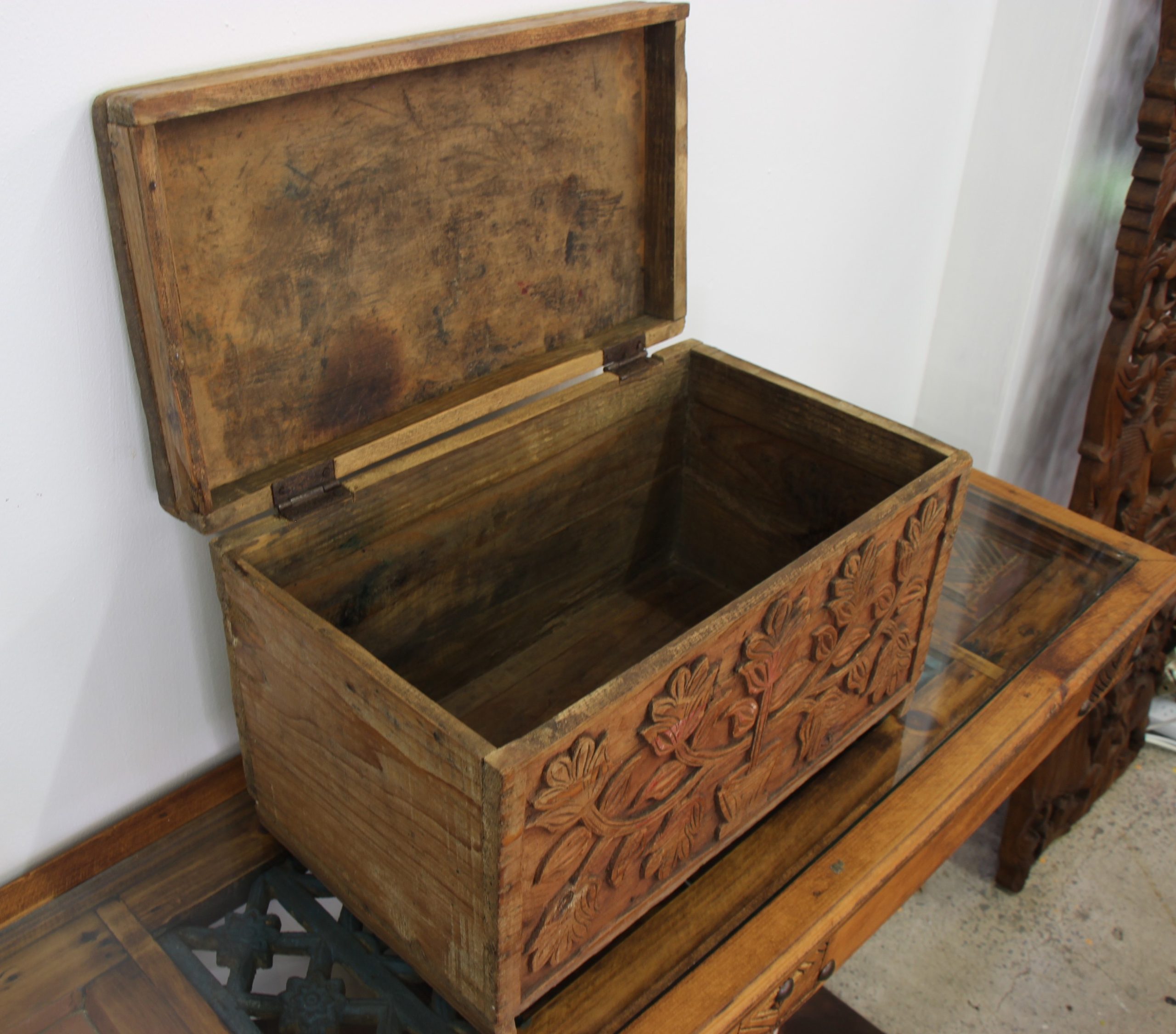 small antique flower chest 4