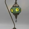 Turkish Mosaic Large Swan Lamp Green - 46cm