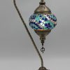 Turkish Mosaic Large Swan Lamp River Blue- 46cm